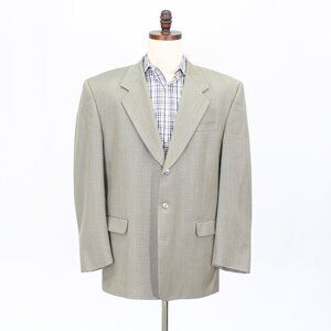 Bartolini 44R Beige Blazer Sport Coat Jacket 3-Button Check Y407